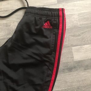 black and red adidas sweatpants